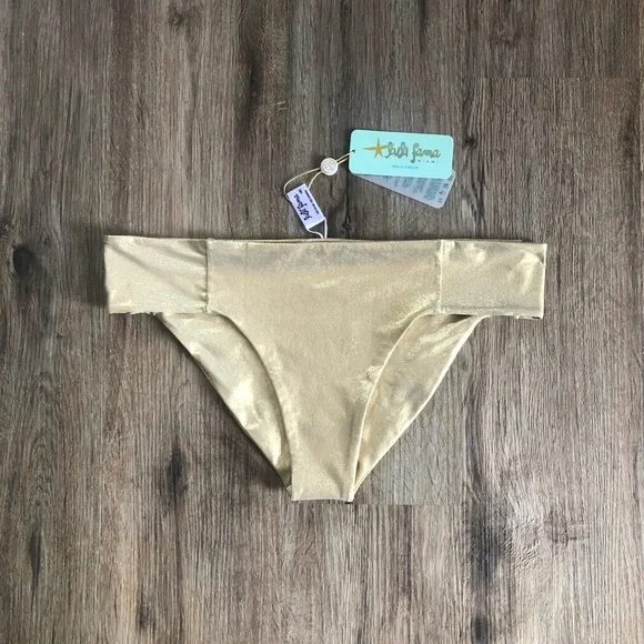 NEW Luli Fama Cosita Buena Gold Rush Bikini Bottoms - Picture 6 of 16